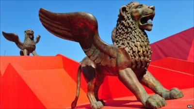 Lion statues in Venice