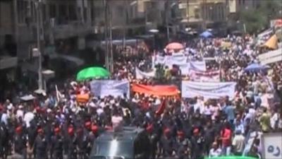 Protests in Jordan's capital, Amman