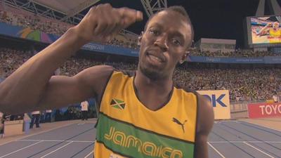 Jamaican sprinter Usain Bolt