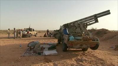 Anti-Gaddafi forces outside Sirte