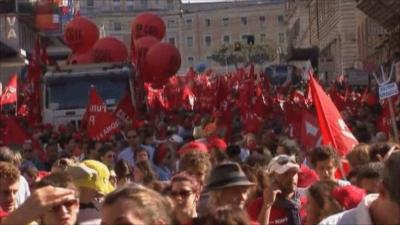 Italians protest against austerity measures