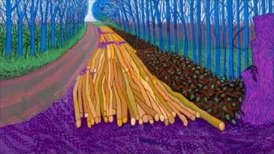 David Hockney: a Yorkshire road