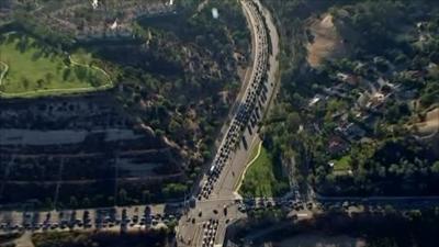 Traffic queues in San Diego due to power outage