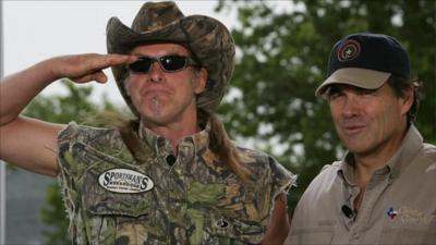 Ted Nugent (left) with Texas Governor Rick Perry