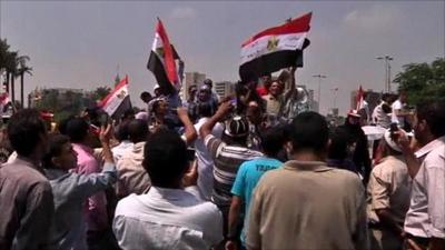 Protesters in Tahrir Square