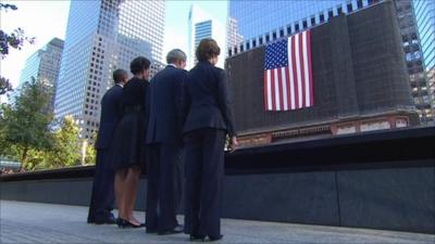 Barack Obama, Michelle Obama, George W Bush and Laura Bush