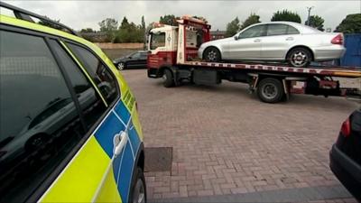 Uninsured car being impounded