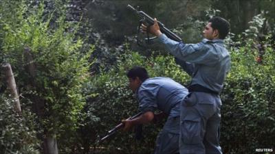 Afghan policemen