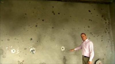 Quentin Sommerville inside the tower block in Kabul where insurgents Nato forces