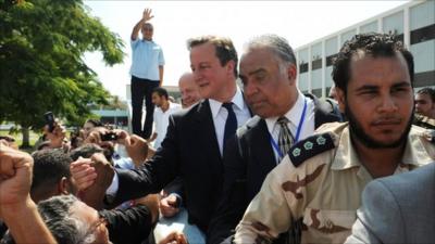 David Cameron in Libya