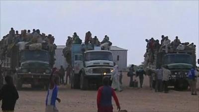 People arriving in Niger from Libya