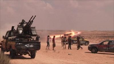 Anti-Gaddafi forces outside Sirte