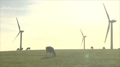 Wind farm scene