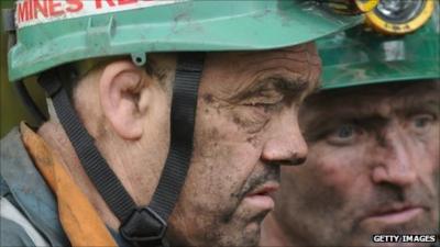 Rescue workers at Gleision Colliery