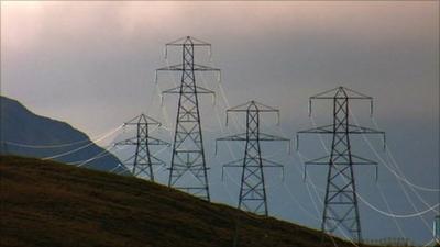 Electricity pylons