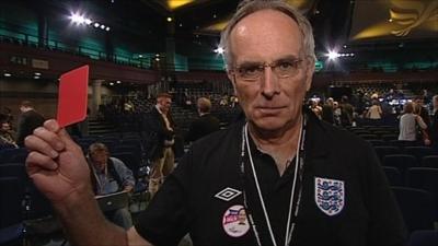 Peter Bone MP with red card