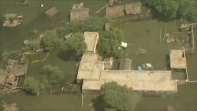 Flood affected area in Pakistan