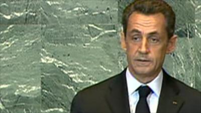 French president Nicolas Sarkozy