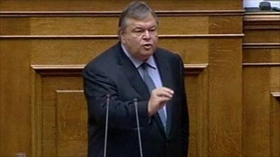 Greek Finance Minister Evangelos Venizelos