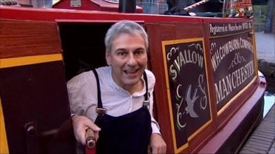 Kevin Maguire on boat