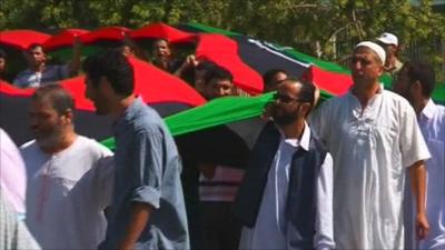 Protesters in Tripoli