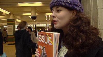 The Big Issue seller