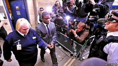 UBS equities trader Kweku Adoboli leaves City of London Magistrates court, in central London