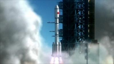 CCTV animation of Tiangong-1 launch.