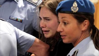 Amanda Knox leaves Perugia's Court of Appeal