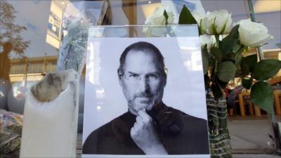 Tribute window for Apple's Steve Jobs