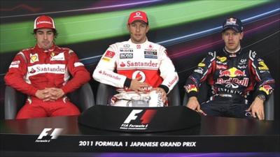 Japanese GP top three drivers