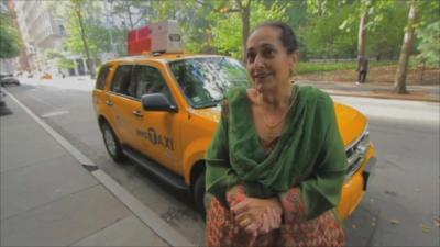 Maria Provenzano Sing with her taxi