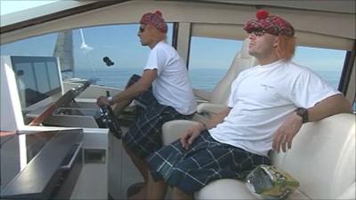 Scotland fans head to Spain by boat