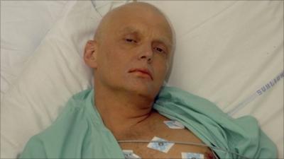 Alexander Litvinenko in hospital ward prior to his death