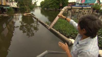 Rachel Harvey in flooded Bangkok