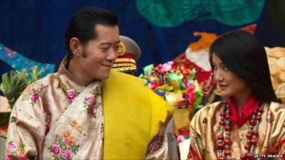 King Jigme and his bride