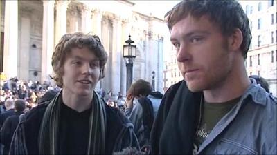 Protesters outside St Pauls