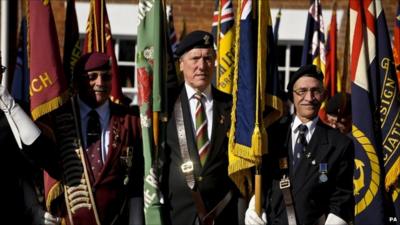 Royal British Legion standard bearers