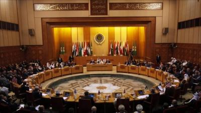 Arab League foreign ministers discuss Syria at their headquarters in Cairo