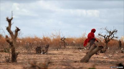 Woman near Somali-Kenya border