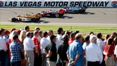 Specatators at the Las Vegas Indy 300