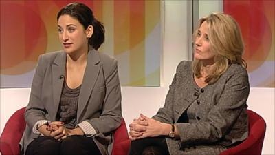 Luciana Berger and Christine McGourty