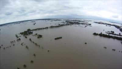 Flooded land in Thailand