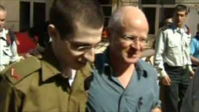 Gilad Shalit and his father