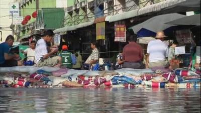 Rising floodwaters in Thailand