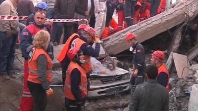 Rescue teams in Turkey