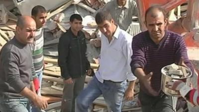 Family searches for missing brother in rubble of Turkish building