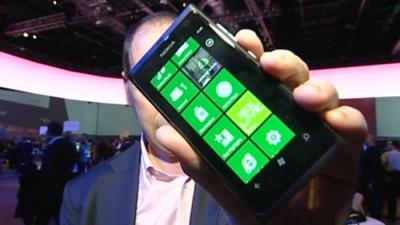 The Nokia Lumia 800 smartphone