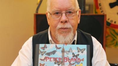 Sir Peter Blake with one of his books