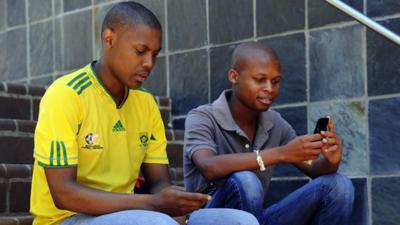 Mobile phone users in South Africa